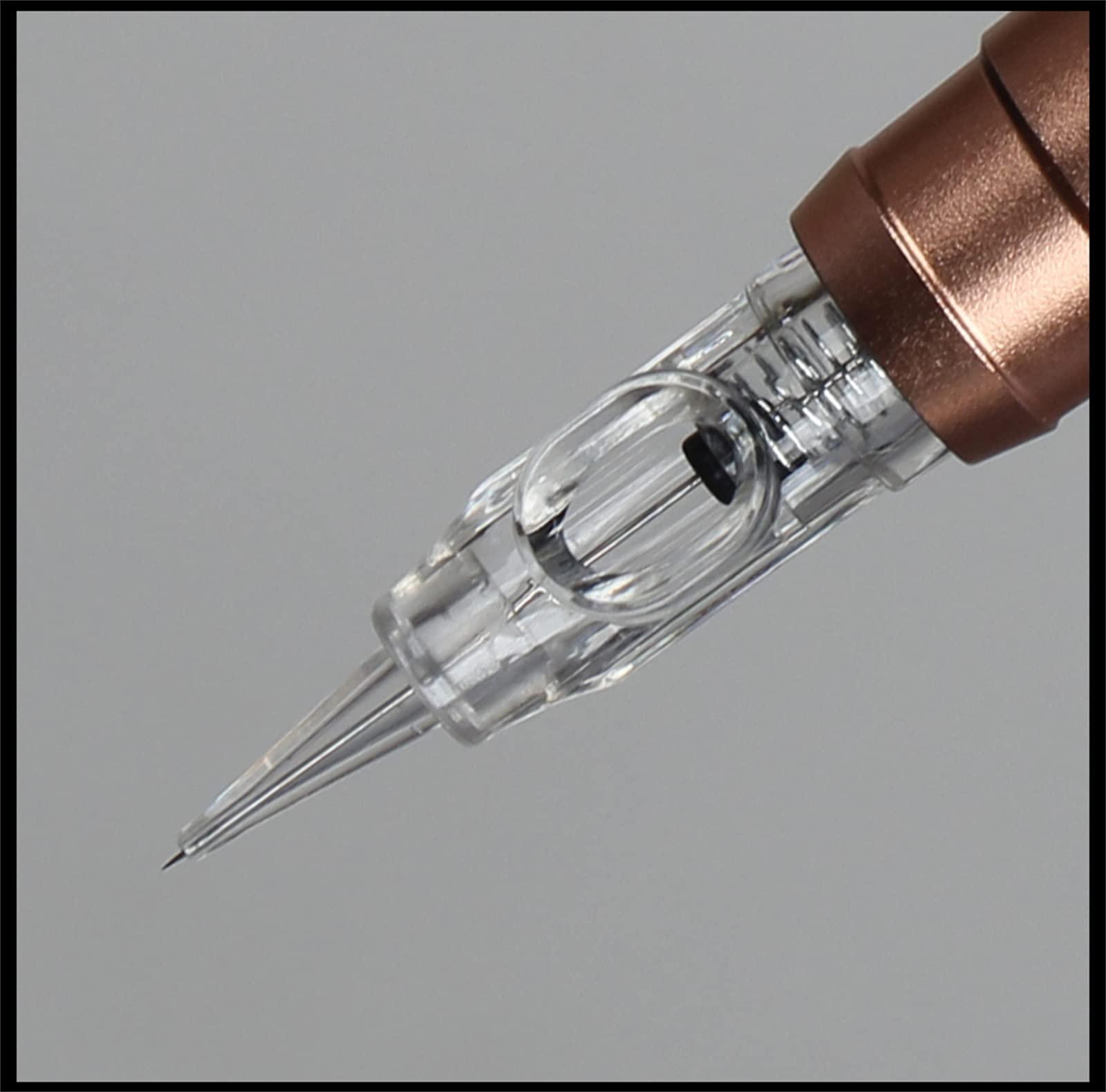MAXSMLZT Permanent Makeup Cartridge Needles 1RL/3RL/5RL/5F/7F Sterilized Eyebrow Tattoo Needle for Permanent Makeup Pen Machine,5rl 0.3mm,20pcs