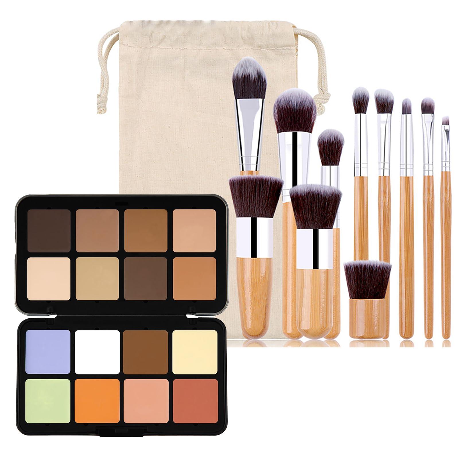 CHSEEO CHSEEO 16 Color Corrector Concealer Foundation Palette Cream Set, Orange Green Peach Color Correcting Camouflage Makeup Cream Contour Palette with 11Pcs Makeup Brush Kit for Dark Circles Dark Spots