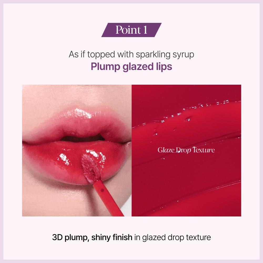Espoir Espoir Couture Lip Tint Glaze #1 Apple Sorbet 0.19oz | Volumizes & High-Shine Lip Plumper | Long-Lasting Vibrant Color | Thickening radiance Lip Stain | Tinted Lip Moisturizer | Korean Lip Makeup