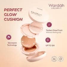 WARDAH WARDAH Colorfit P/Glow Cushion - 32N Neutral Beige 15g - Is a base makeup with glow finish & high coverage that is able to cover black stains & acne scars on the face, 0.5291 Ounce