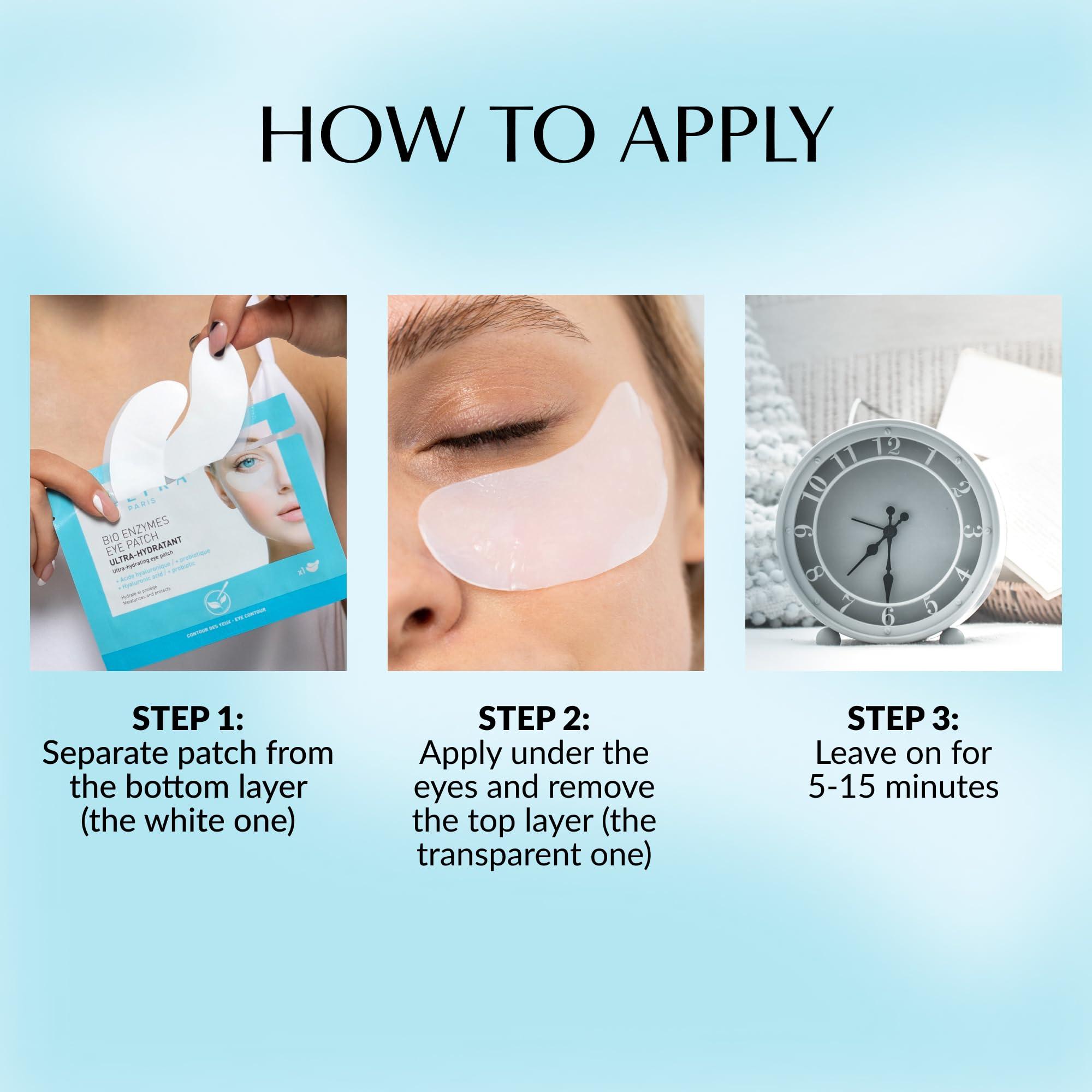 Talika Talika Bio Enzymes Eye Patch - Instant Ultra-Moisturising Under Eye Patches for Adults - Eye Mask For Dark Circles Tired Eyes & Puffiness - Single Pair Under Eye Mask