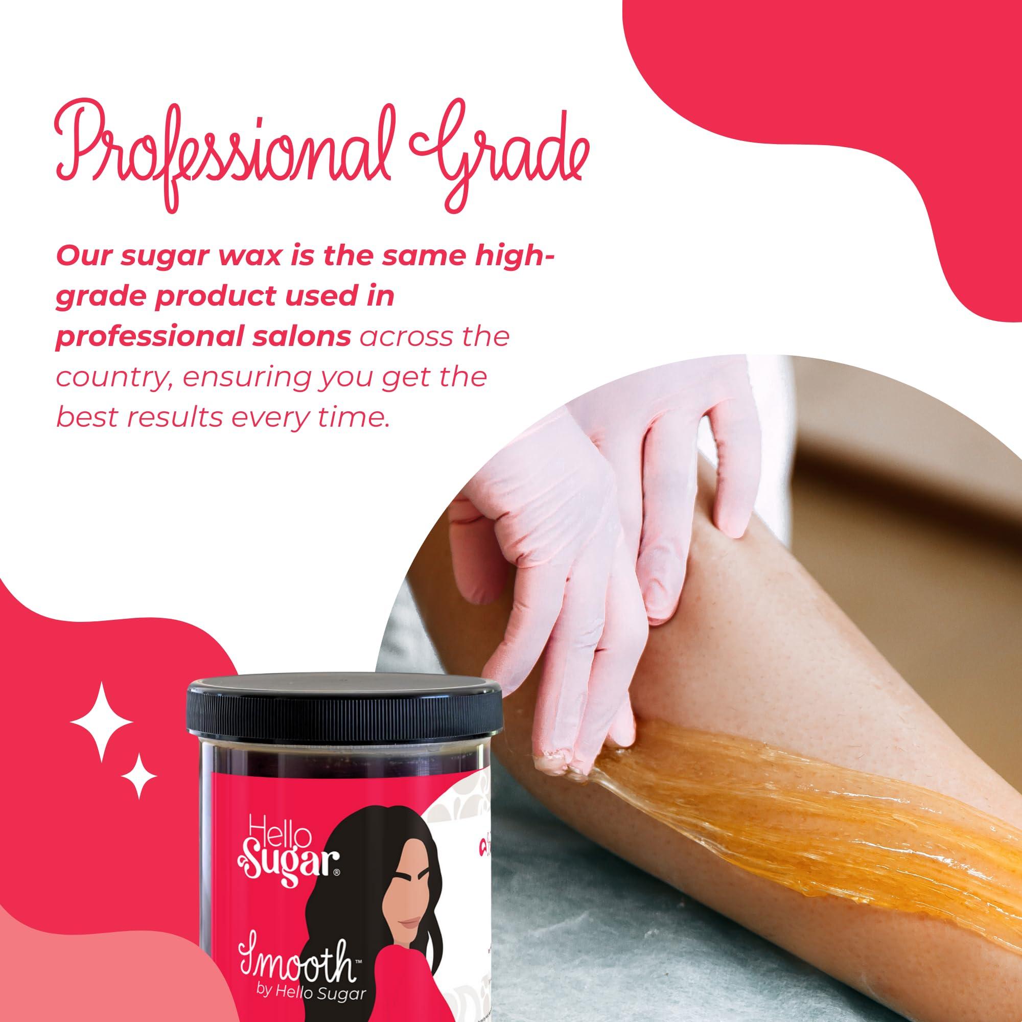 Hello Sugar Smooth by Hello Sugar | Full-Body Sugar Wax | Sugar Waxing for Hair Removal | Sugaring Kit | Salon-Quality, Natural, Vegan | Gentle on Skin & Long-Lasting Smoothness | 100% Cruelty-Free (36 Ounces)