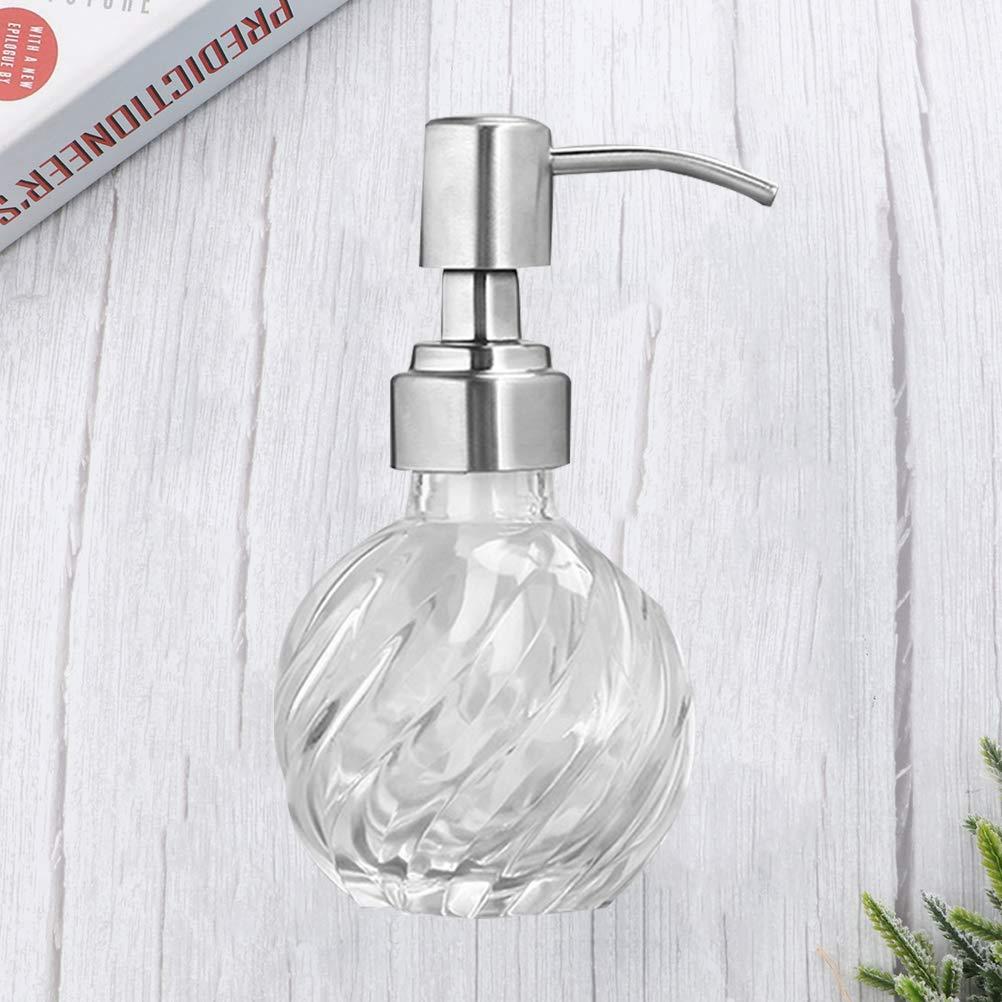 Hemoton Hemoton Glass Pump Bottle refillable Pump Bottle Glass Dispenser Travel Pump Bottle Travel Shampoo Bottles refillable Shampoo Bottles Glass Bottles Empty Pump Bottles handwashing Fluid