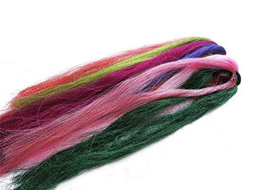 RemeeHi 28" Hair Tinsel Hair Streak Bling Hairpieces 300 Strands Sparkling Hair Tinsel Extensions-300s spiral ornage new
