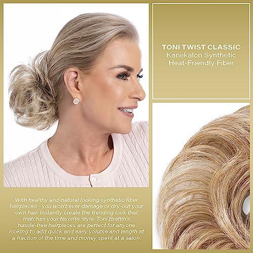 Toni Brattin Toni Brattin Twist Classic - Hair Piece Accessory - Instant Volume & Styling for Women - Wrap Around Short or Long Ponytail - Quick and Easy to Use Wrap Up Bun, Heat-Friendly Fiber (Black)