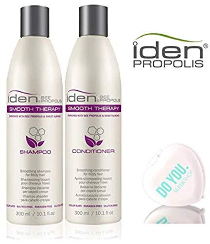 Iden Bee Propolis Iden Bee Propolis SMOOTH THERAPY Shampoo & Conditioner DUO Set (with Sleek Compact Mirror) (10.1 oz / 300 ml - DUO Kit)