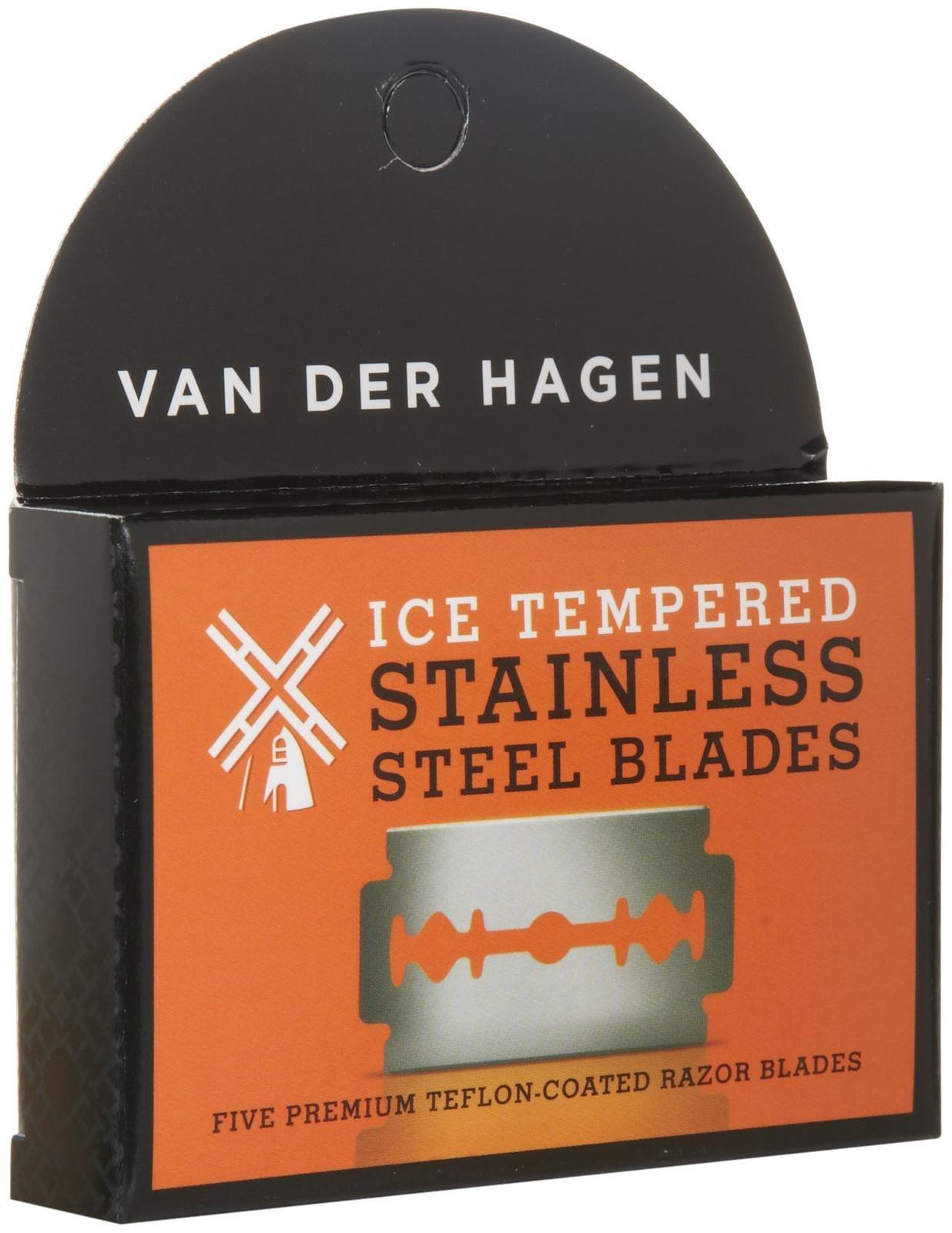 Van Der Hagen Van Der Hagen Stainless Steel Razor Blades, 5 Count (Pack of 1)