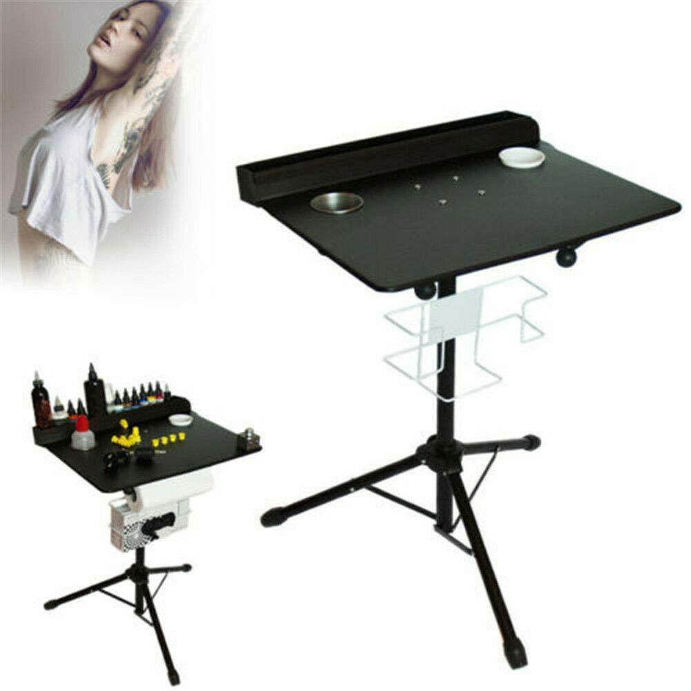 DNYSYSJ Mobile Tattoo Workstation Stand, 61-107cm Height Adjustable Tattoo Display Stand Large Tattoo Tray Salon Instrument Tattoo Table Paint Table