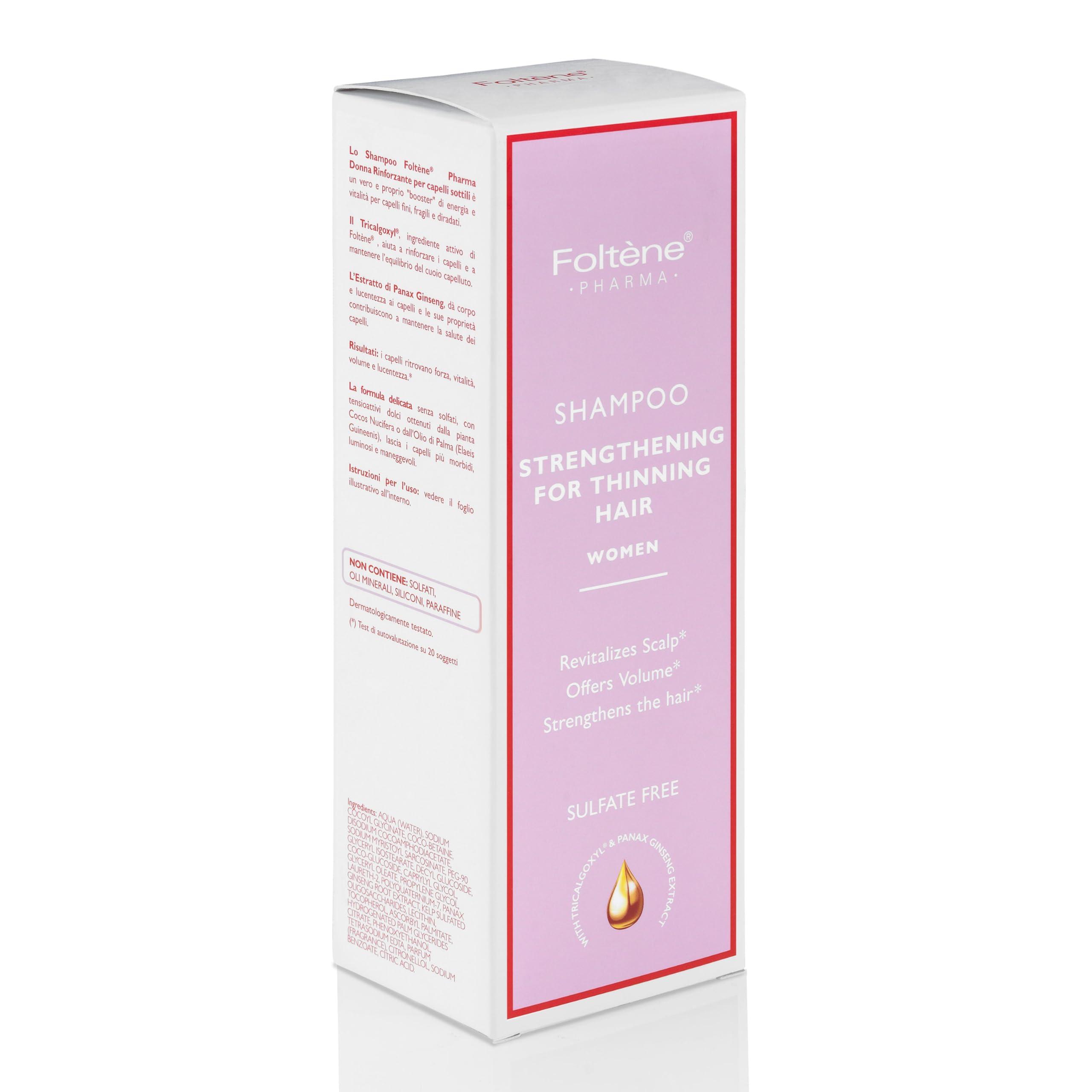 Foltene Foltene Strengthening Shampoo for Thinning Hair for Women Reduces Hair Thinning - Our Hair Loss Shampoo Strengthens Hair & Boosts Volume - Thickening Shampoo Silicone & Sulfate Free - 6.76 Fl.oz