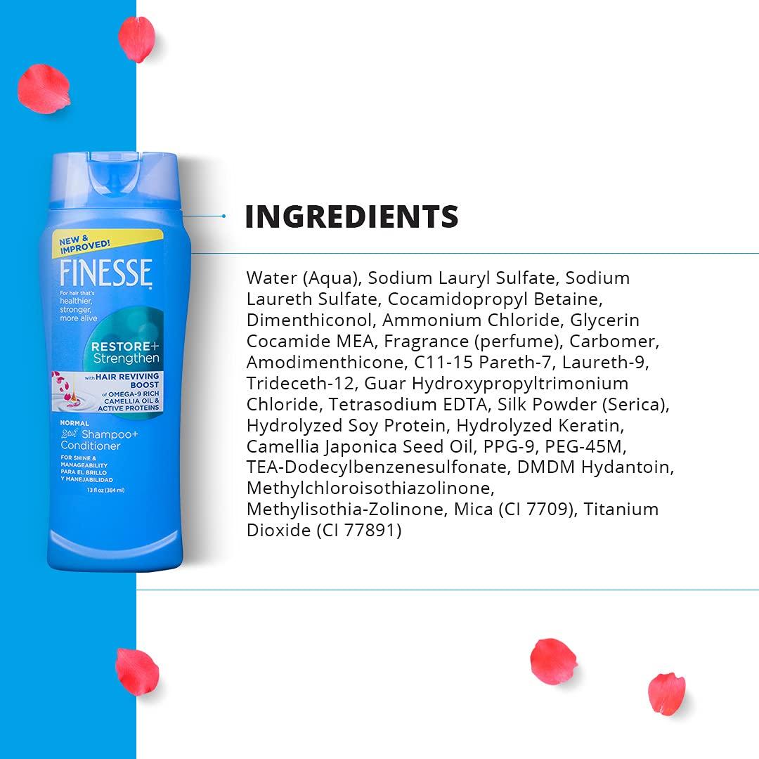 FINESSE FINESSE Self Adjusting 2 in 1 Texture Enhancing Shampoo and Unisex Conditioner, 13 Ounce (I0025928)