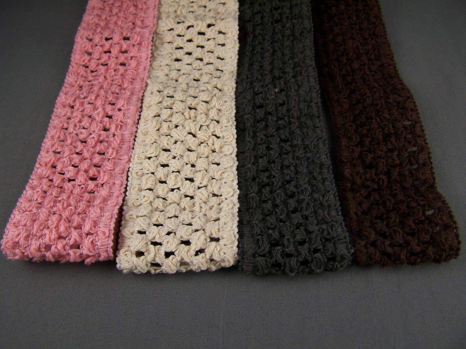 Wholesale Fashion HairClip Pink Crochet 2\" Wide Stretch Elastic Headband S Womens Rens Fashion hair Accessories for Women