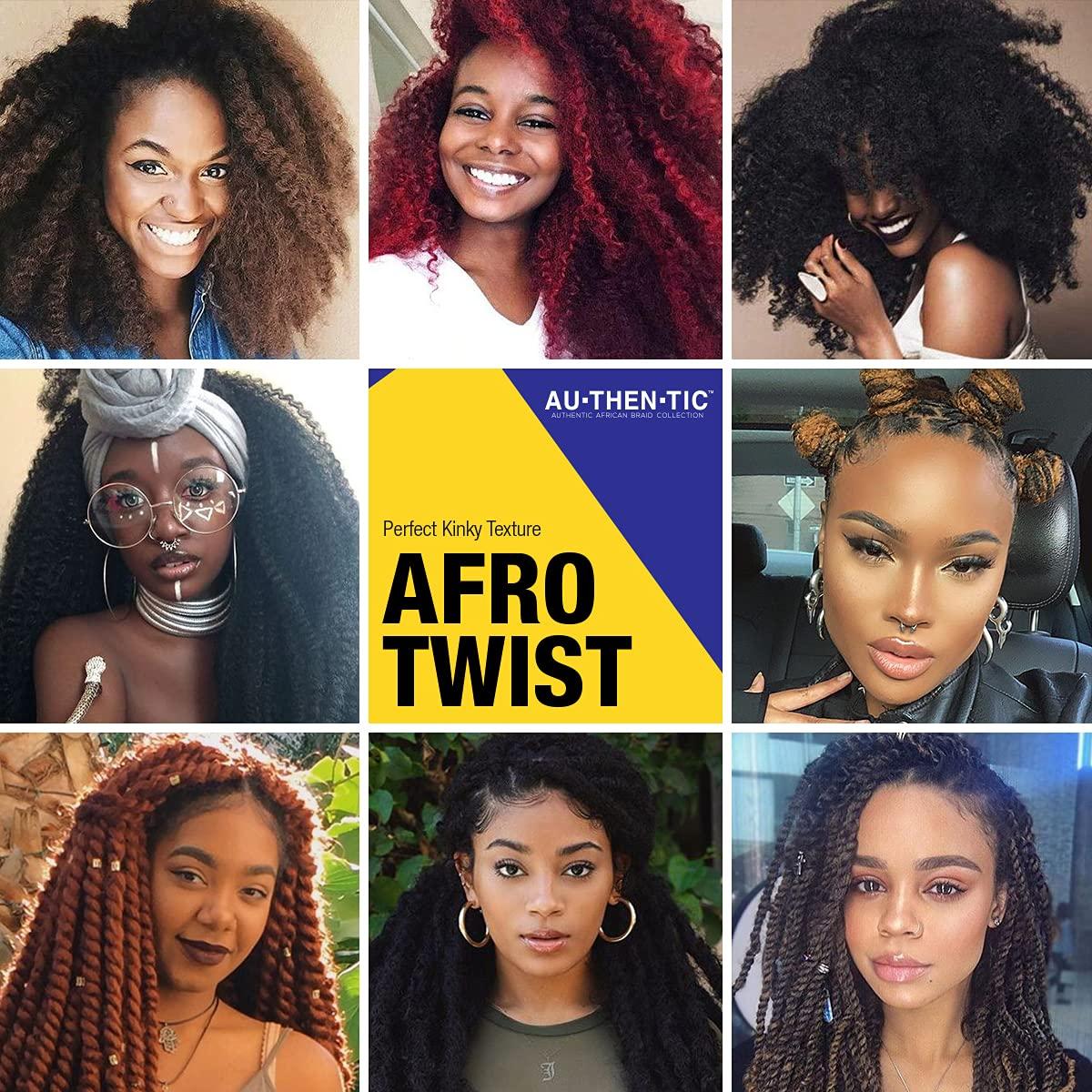 GLAM21USA AU-THEN-TIC Marley Hair 4 Packs 18 Inch Marely Twist Braiding Hair long Afro Twist Braiding Hair for Locs, Crochet Braid KANEKALON Fiber Hair Extensions (18 Inch (Pack of 4), 27-Strawberry Blonde)