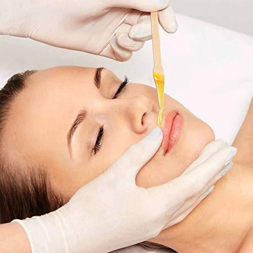 Mibly Mibly Wooden Wax Sticks - Eyebrow, Lip, Nose Small Waxing Applicator Sticks for Hair Removal and Smooth Skin - Spa and Home Usage (Pack of 200)