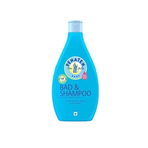 Penaten Penaten Bad & Shampoo, sanft reinigendes & pflegendes 2 in 1 Badezusatz Waschgel & Baby Shampoo (1 x 400 ml)