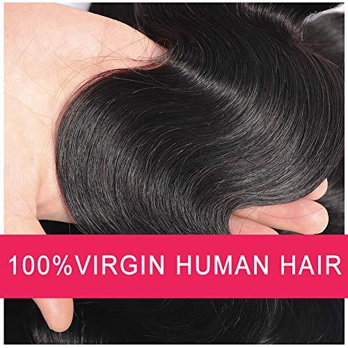TrueHair Body Wave Bundles with Closure Brazilian Hair Unprocessed Virgin Hair 100% Human Hair (22 inch single bundle)