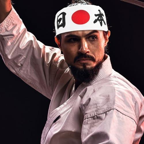 Gadpiparty Gadpiparty 2pcs Sushi Hair Ties Headband Decor Japanese Chef Costume Head Band Samurai Hat Chef Accessory Karate Supply Chef Supply Karate Head Strap Kimono Cooking Fitness Fabric