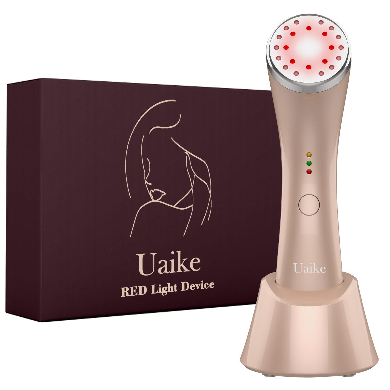 Uaike Red Light Therapy for Face - Uaike LED Red Light Therapy Device for Face - Skin Tightening Machine for Anti Aging,Wrinkle Removal,Face Lift,Skin Rejuvenation - Face Massager for Face