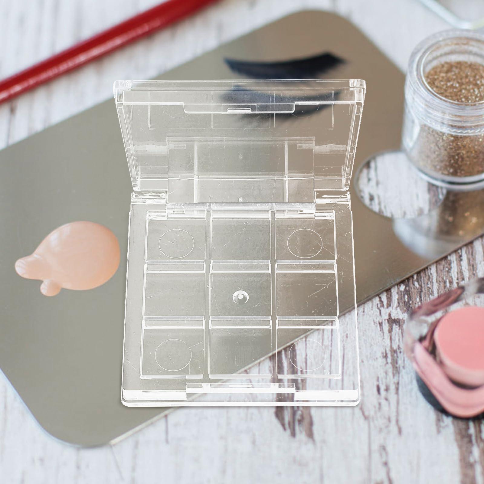 Healifty Healifty 2pcs Empty Lipstick Palette 9 Grids Diy Eyeshadow Powder Blush Lipstick Palette Empty Highlighters Container for Women