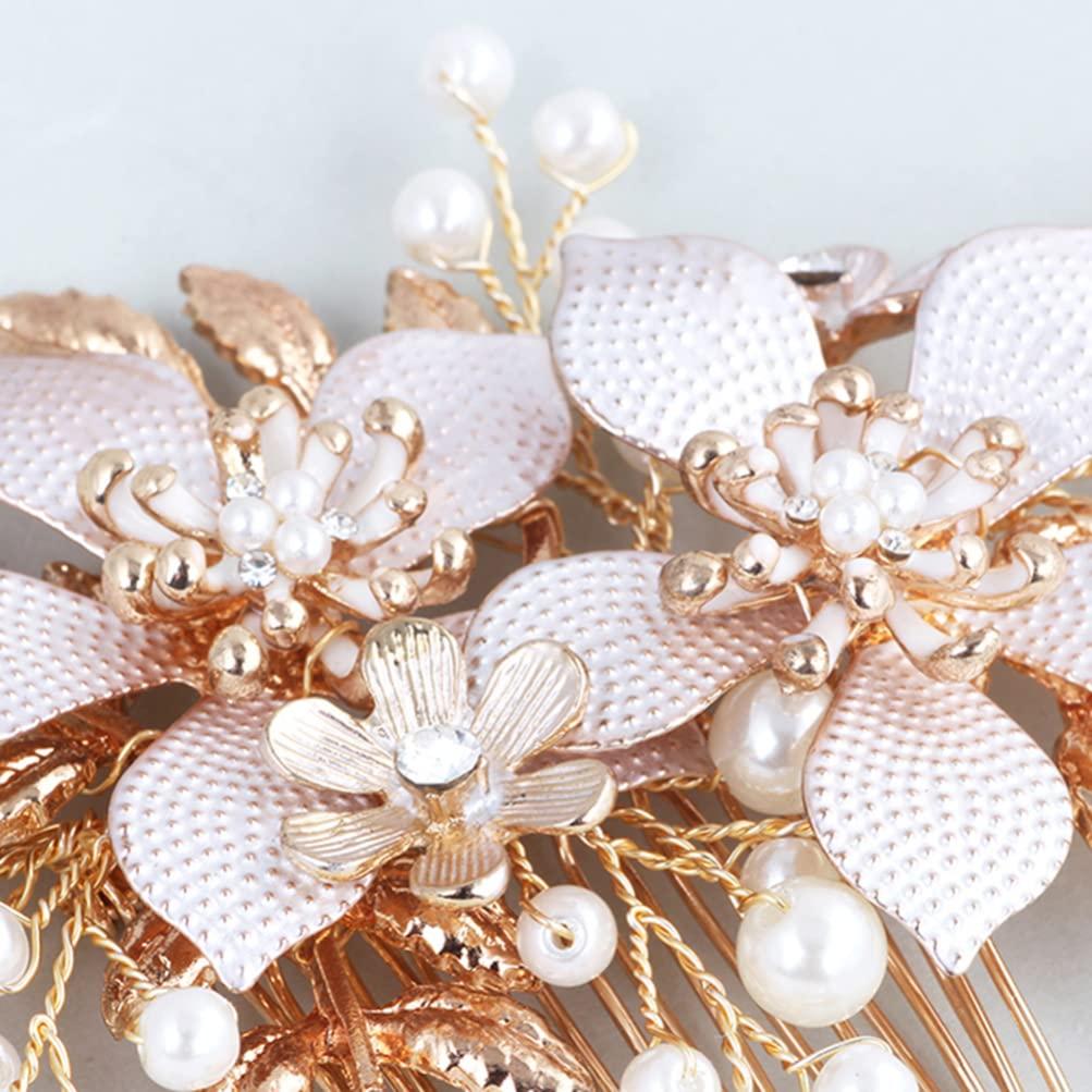 KALLORY Bridal Comb Crystal Hair Comb Wedding Hair Comb Bridal Hair Accessories Wedding Hair Accessories