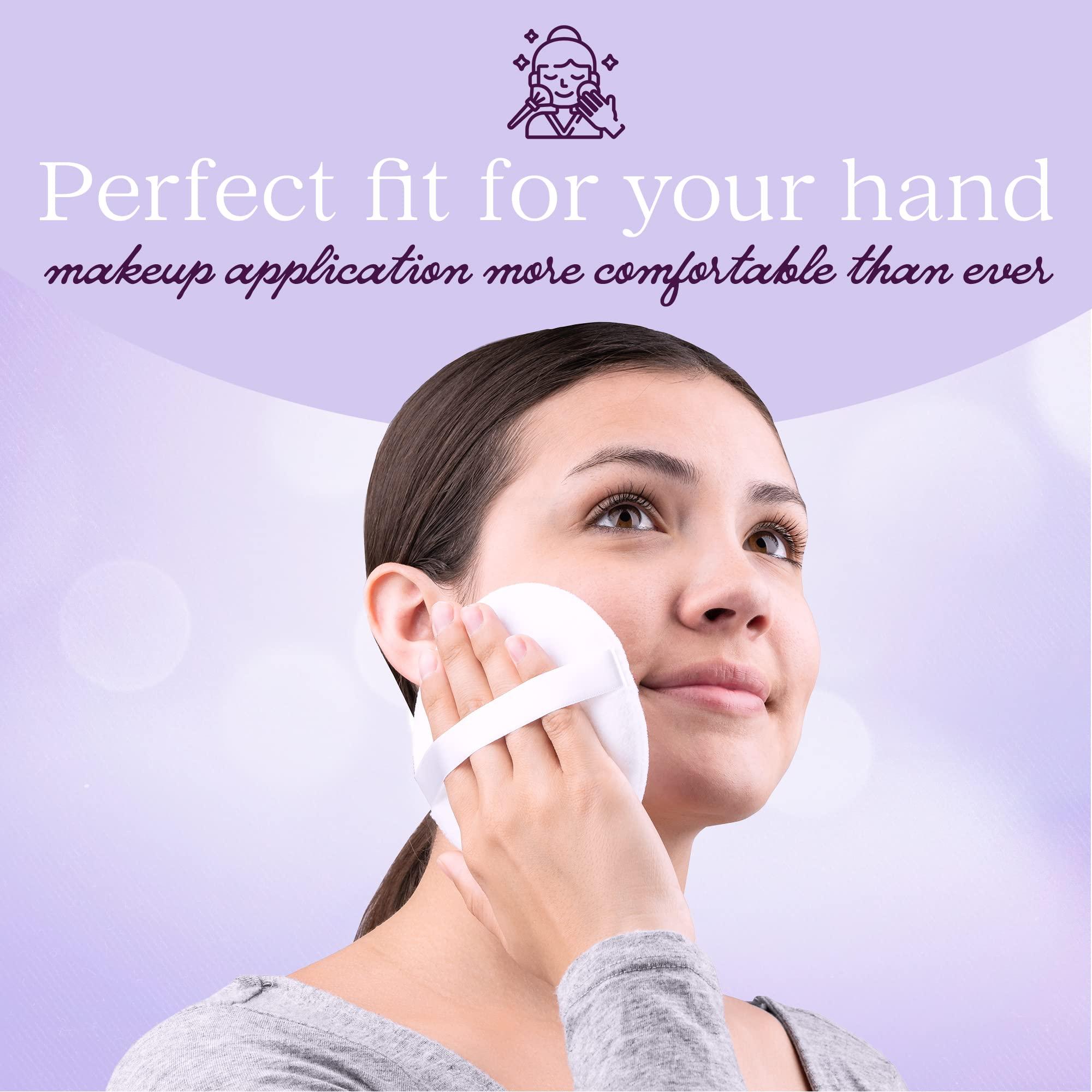 NextClimb NextClimb Extra Large 4.5 White 100% Cotton Powder Puff for Makeup, Round, Comfortable to Hold