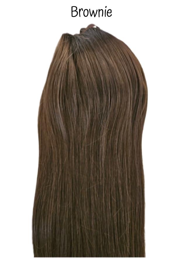 GIRLY CURLS GIRLY CURLS Cheerleader Curly Hairpiece Champ 18\" Cheer Ponytail for Girls (Brownie)