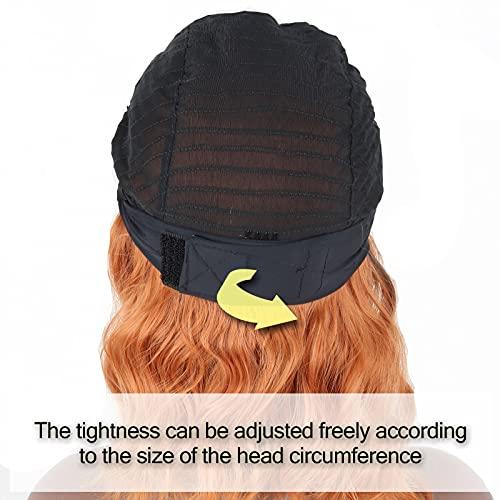 Oseti Oseti Short Wavy Bob Wig Headband Wigs for Black Women,Synthetic Curly Wavy Wigs with Headband Attached Black Hair Wig Headwrap Wigs 2in1 Natural Womens Wigs 14inch Medium Length Wig… (Ombre Ginger)