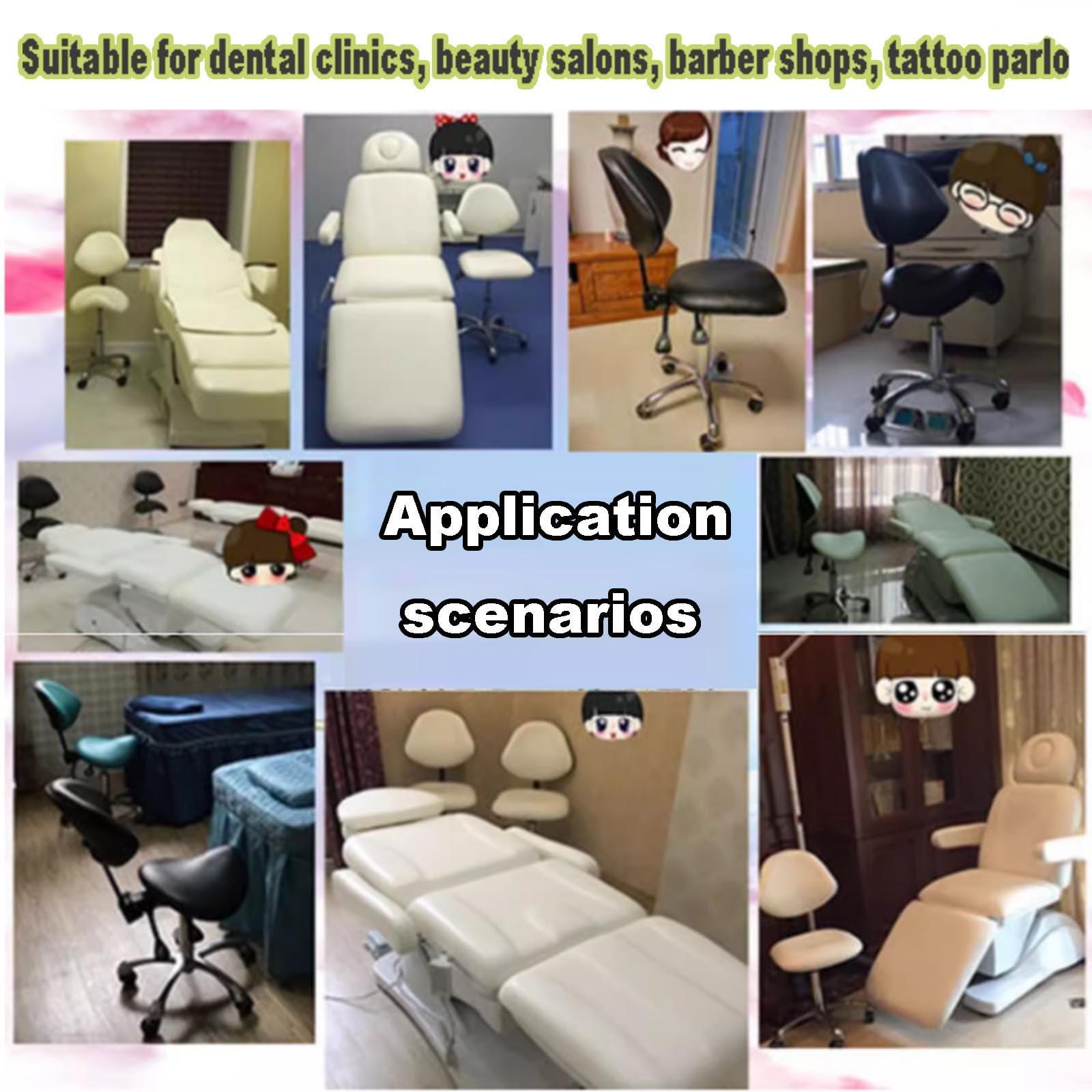 SFKLYU SFKLYU Saddle Chair Dental Stool Ergonomic Saddle Stool with Back Support Adjustable Stool Swivel Rolling Saddle Stool Salon Chair,C