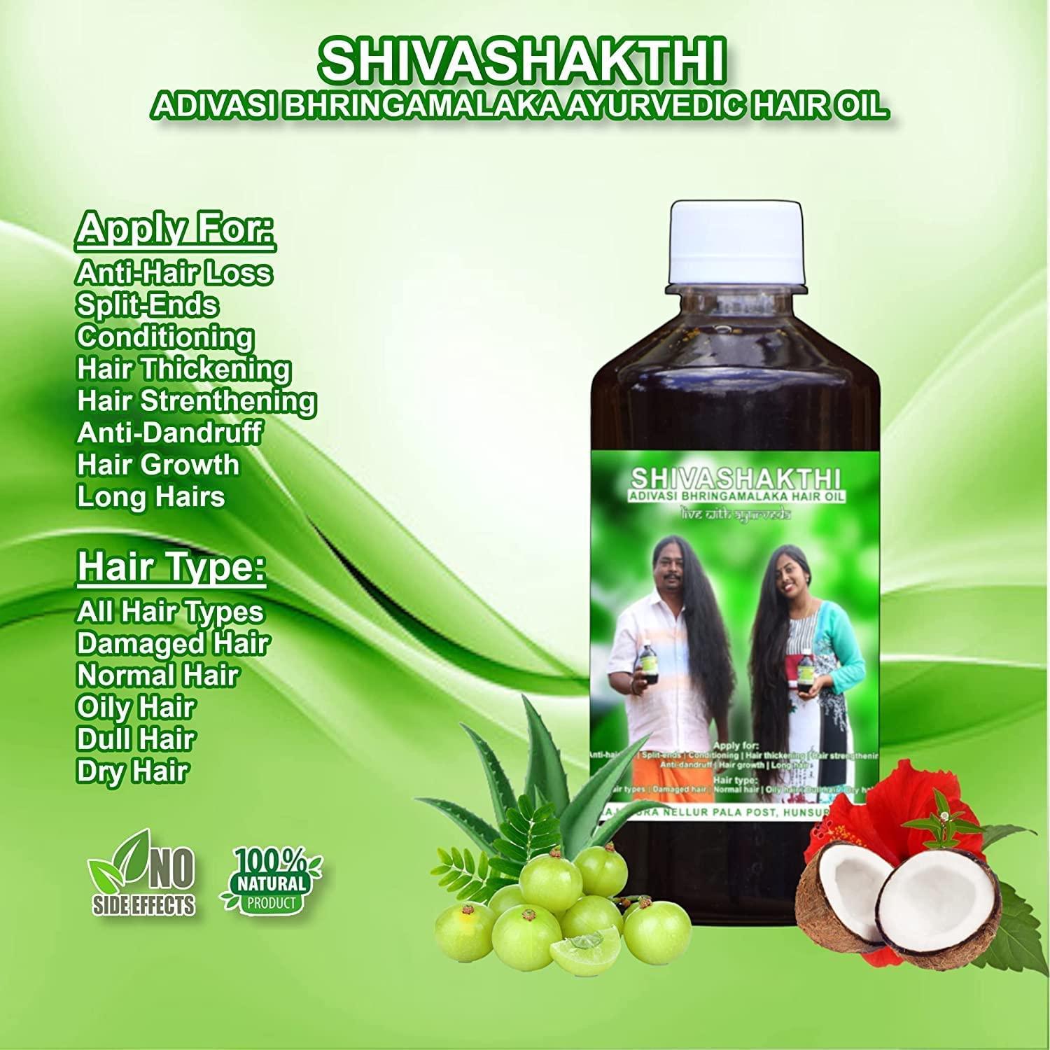 Glamzy Glamzy Shivashakthi Adivasi Bhringamalaka Herbal Hair Oil 250ml, 8.81 Fl Oz, (Pack of 1)