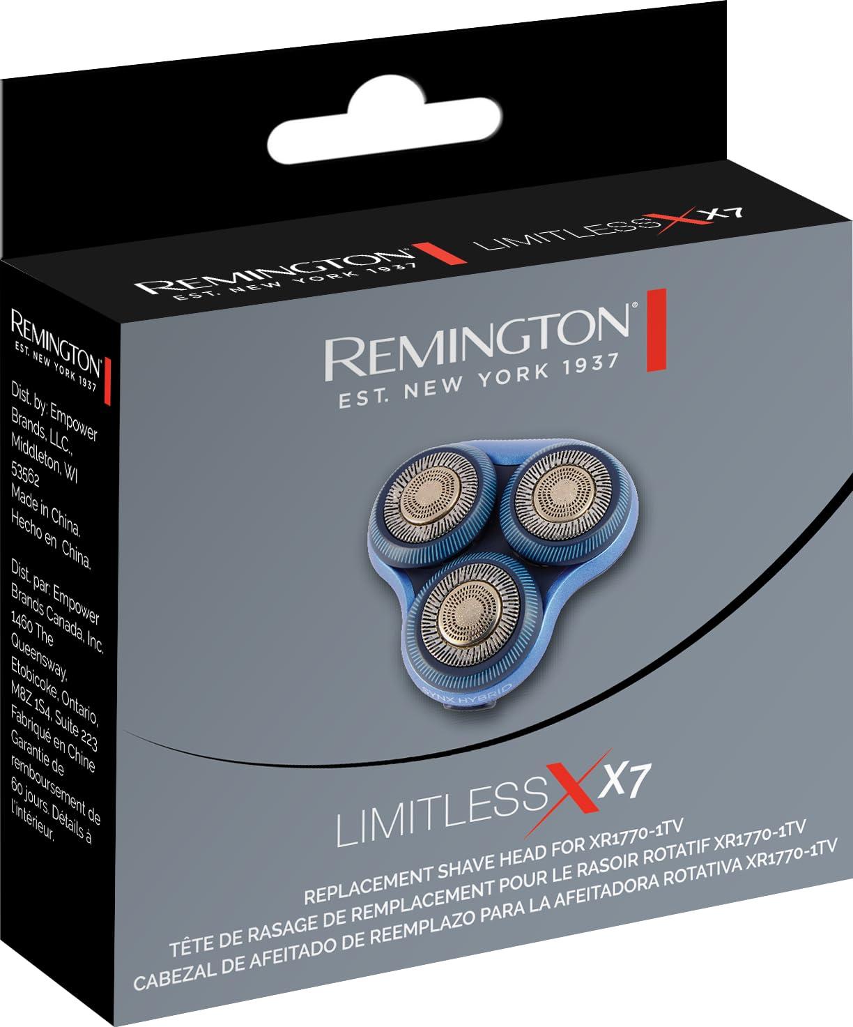 Remington Remington Rotary Shaver Replacement Head Compatible with Remington Limitless X7 Shaver, Titanium Twin Track Blades