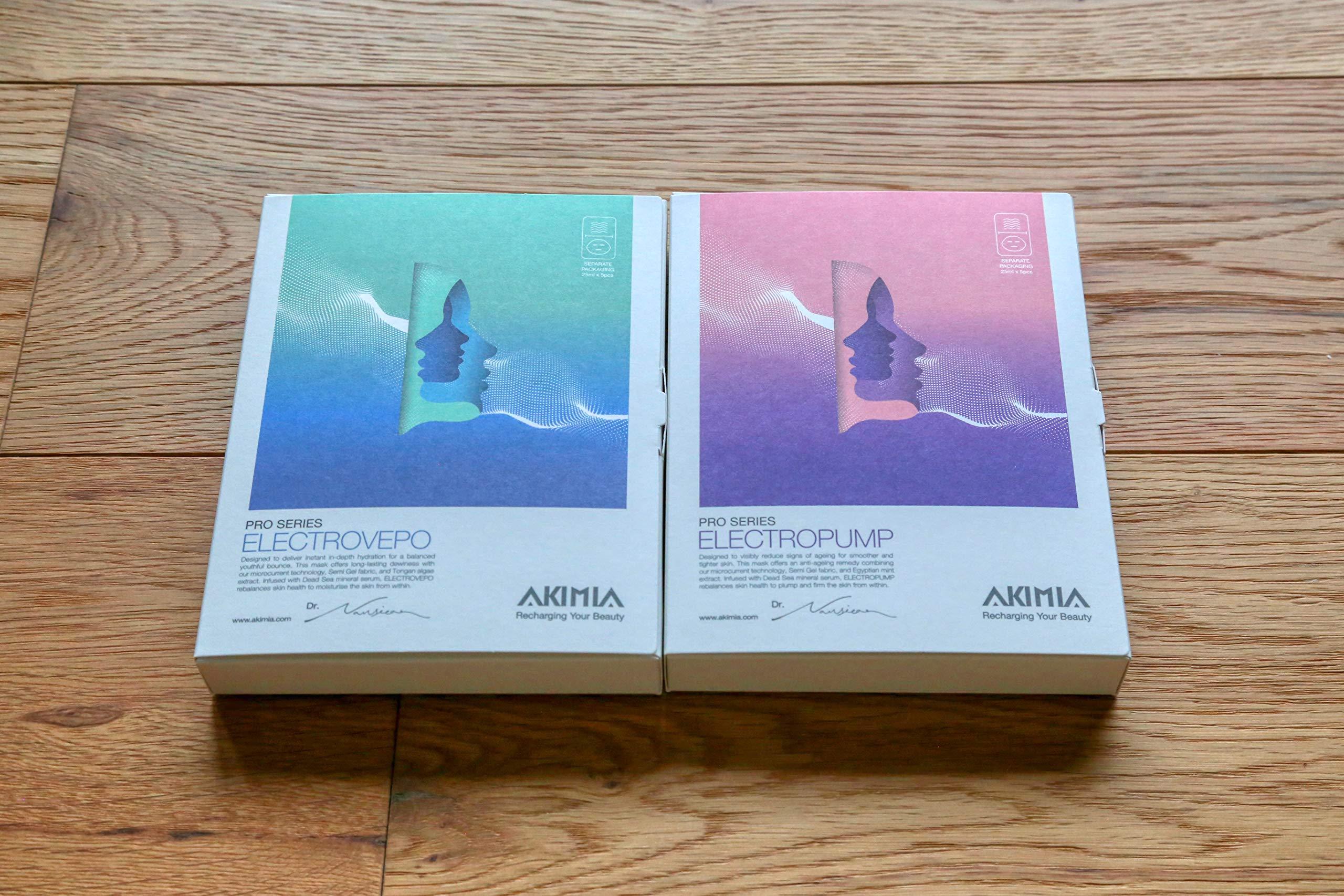 innerexile Akimia Microcurrent PRO ELECTRO PUMP Full Face Facial Mask Sheet, Moisturizing and Tightening Skin Care | 4x deeper essence penetration | Dead Sea mineral extract