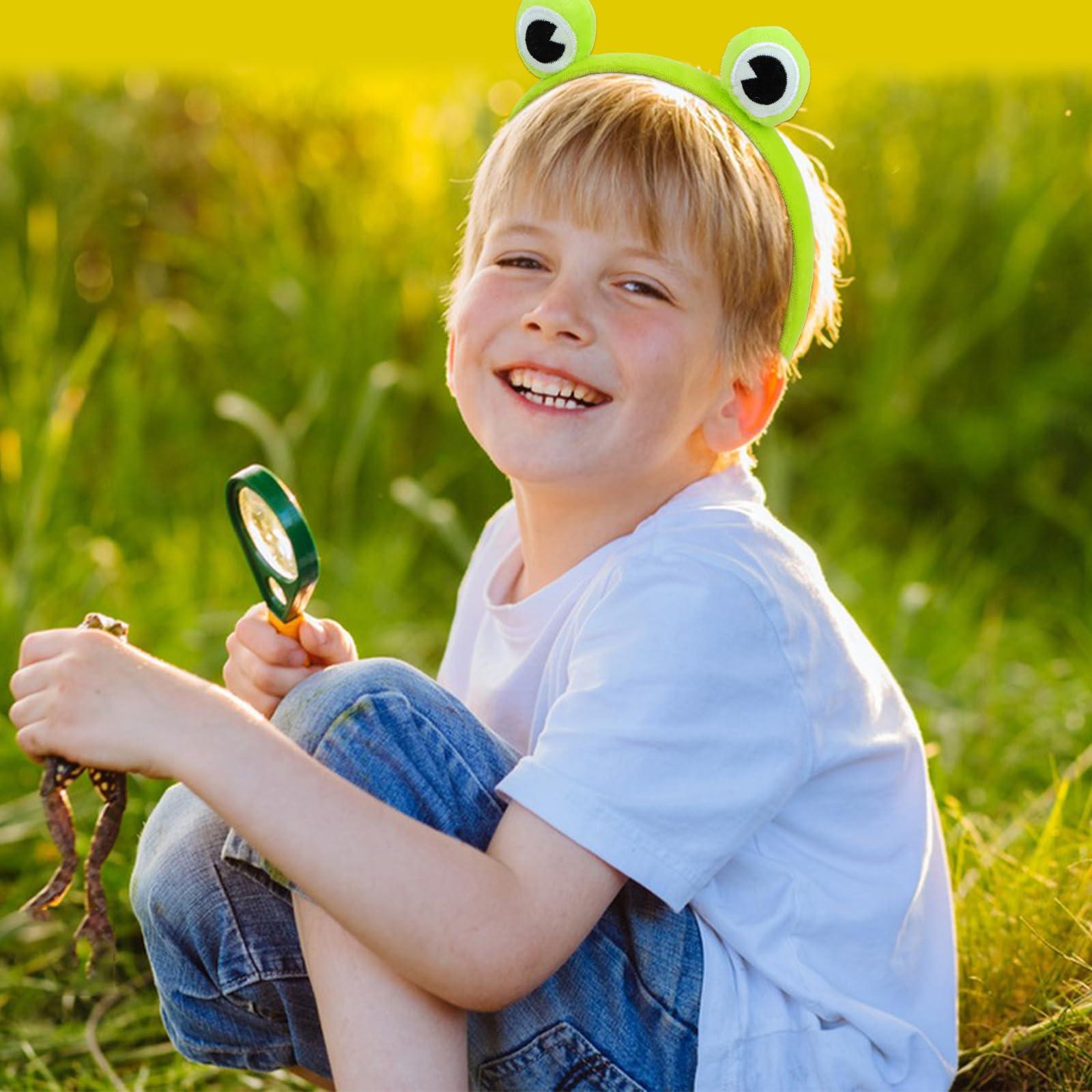 GAFATORY GAFATORY Frog Eyes Green Headband for Girls Cute Spa headband for Women Animal Headband for Makeup Hair Band Cosplay Costume Zoo Gifts Halloween Headband Funny Jungle Headbands for Skincare