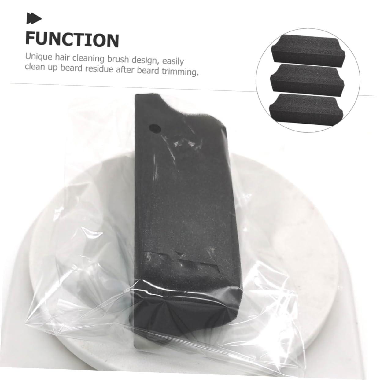 NOLITOY 3pcs Sponge Hair Catcher Beard Men Black NOLITOY