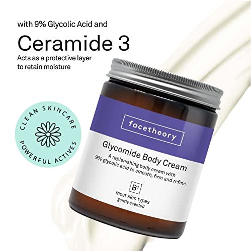 facetheory facetheory Glycomide Body Cream B1 - AHA Exfoliating Moisturizing Body Cream, Keratosis Pilaris Lotion, Bumpy Skin Lotion, Vegan and Cruelty-Free, Made in the UK | Scented | 5.7 fl oz