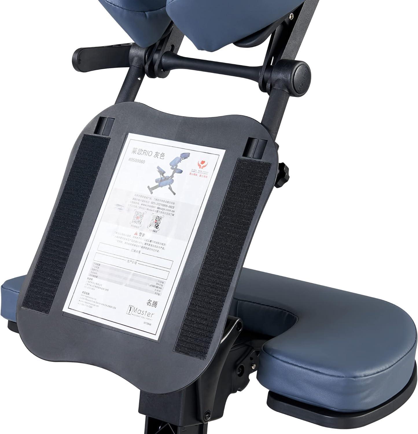 Master Massage Master Massage Rio Portable Massage Chair - Royal Blue, Lightweight 24 lbs, Aluminum Foldable Frame, Fully Adjustable