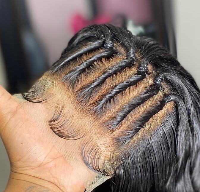 MARRY MOON MARRY MOON 250% Density 9x6 HD Transparent Kinky Curly Lace Front Wigs Human Hair for Women Glueless Curly Lace Frontal Wigs Brazilian Virgin Human Hair Wigs Pre Plucked with Baby Hair(20 Inch)