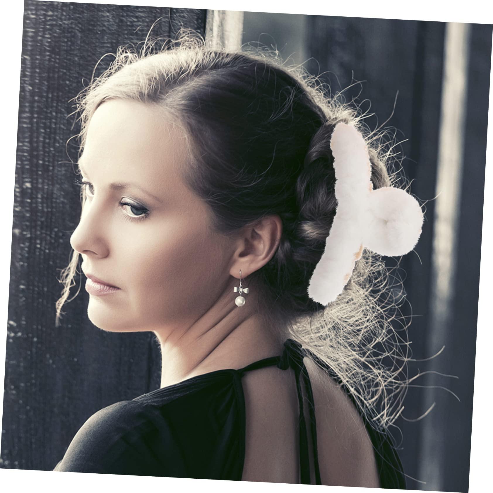 Angoily Angoily 5pcs Hairpin Fuzzy Hair Claw Hair Barrettes for Girls Fancy Claw Clips Claw Clip for Thick Hair Faux Hair Clip Fancy Hair Clips Women Tiara Plush Miss Big Claws Non-slip