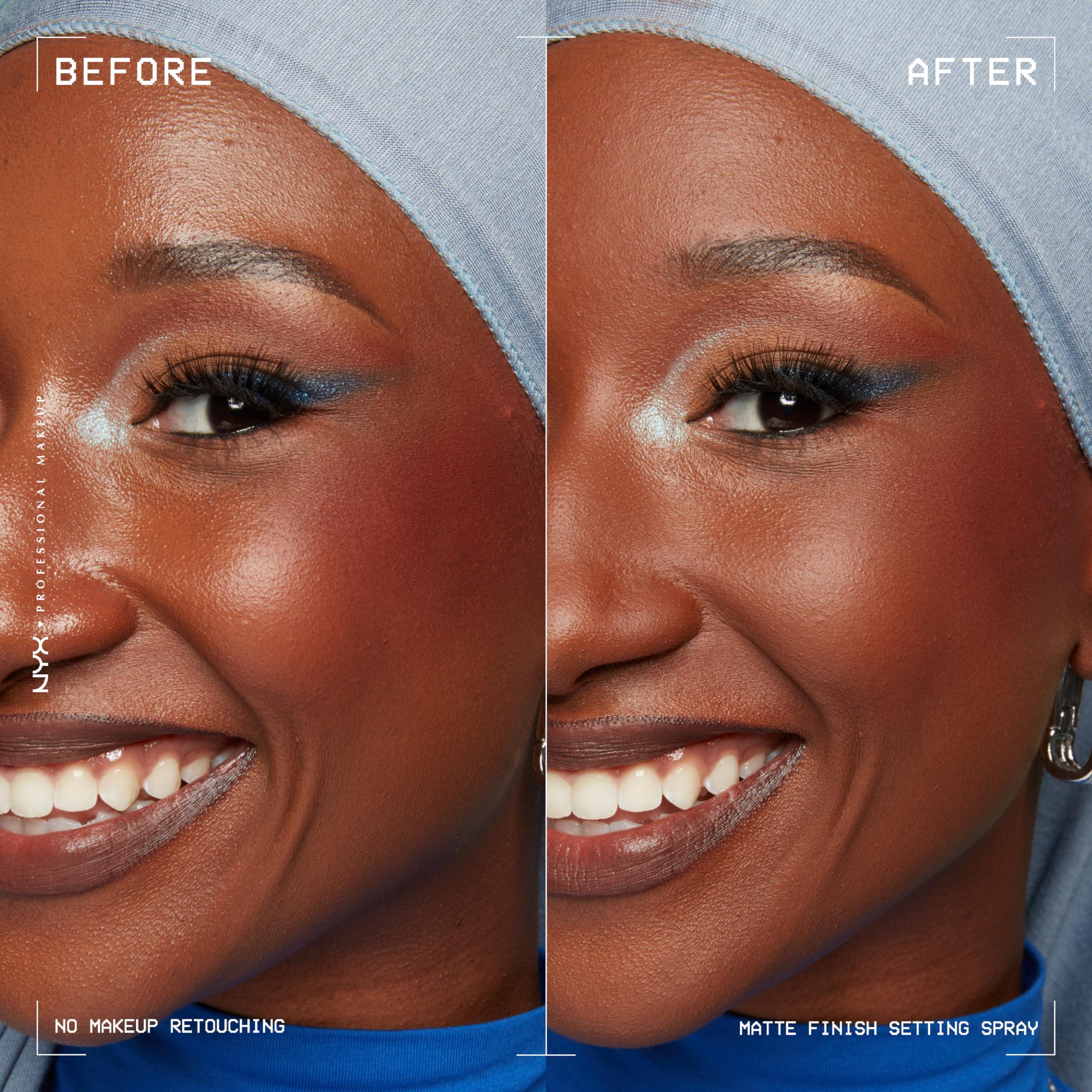 NYX PROFESSIONAL MAKEUP NYX PROFESSIONAL MAKEUP Makeup Setting Spray - Matte + Dewy Finish, Long-Lasting Face Mist for up to 16HR Wear, Vegan Formula (Pack Of 2)