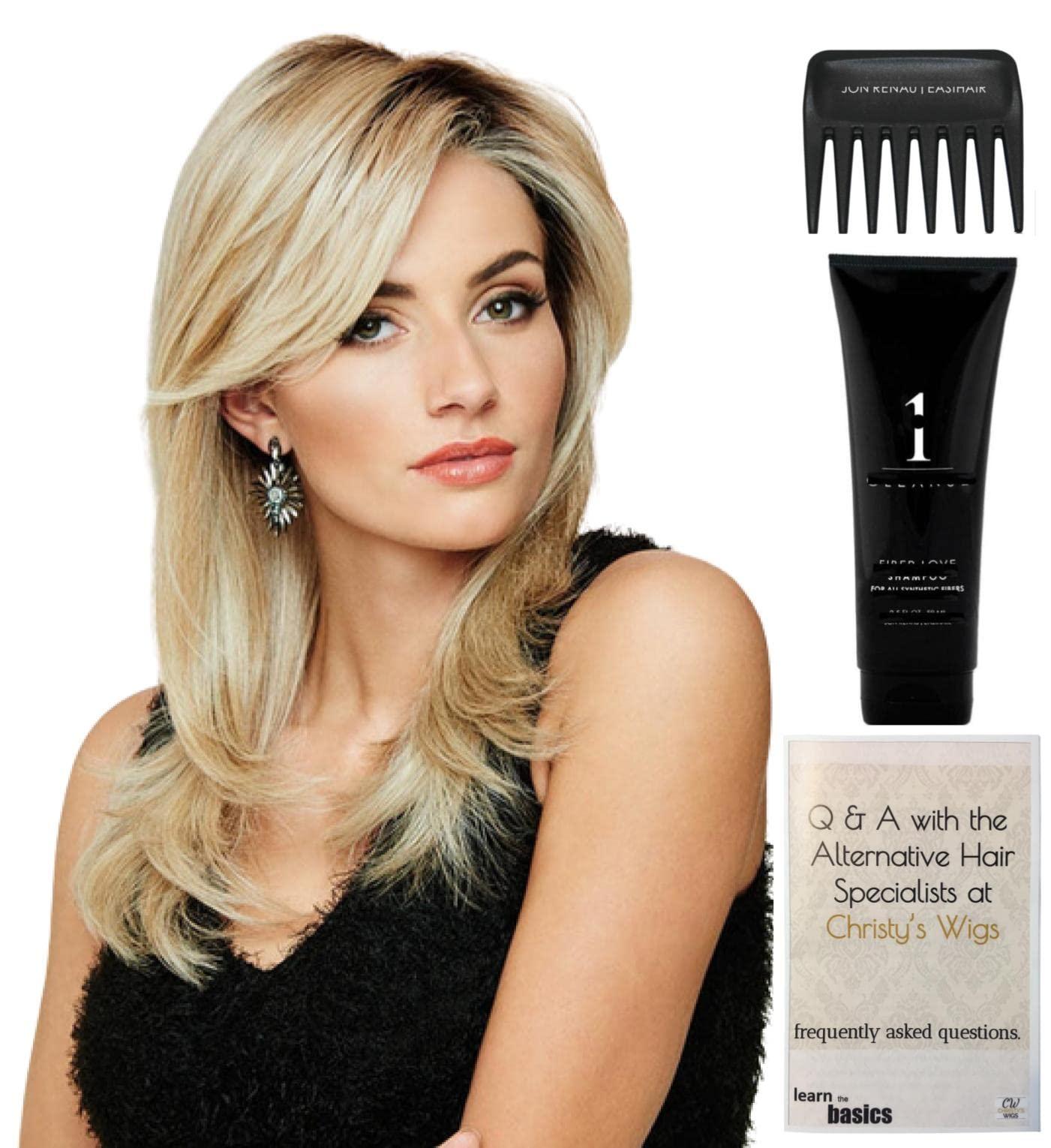 Raquel Welch & Christy's Wigs Bundle - 4 Items: Spotlight Large Wig by Raquel Welch, Christy\'s Wigs Q & A Booklet, Synthetic Shampoo & Wide Tooth Comb - Color:SS19/23