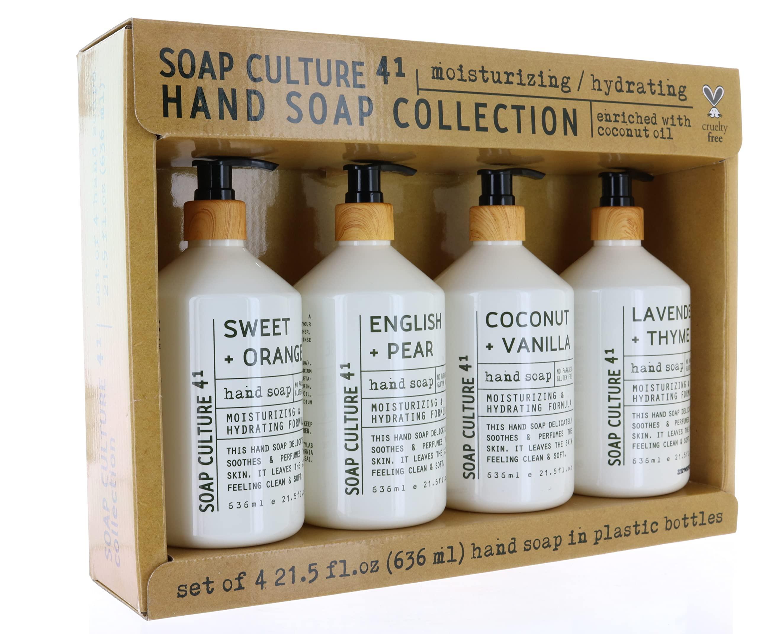 gereric Soap Culture Hand Soap Collection. Gift set of 4 x 21.5 oz bottles, 21.5 Fl Oz (Pack of 4)