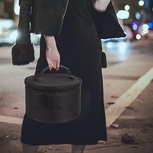 Goklmn Goklmn Wig Travel Case,Foldable Round Wig Box,Lightweight and Durable Travel Makeup Case for Men & Women