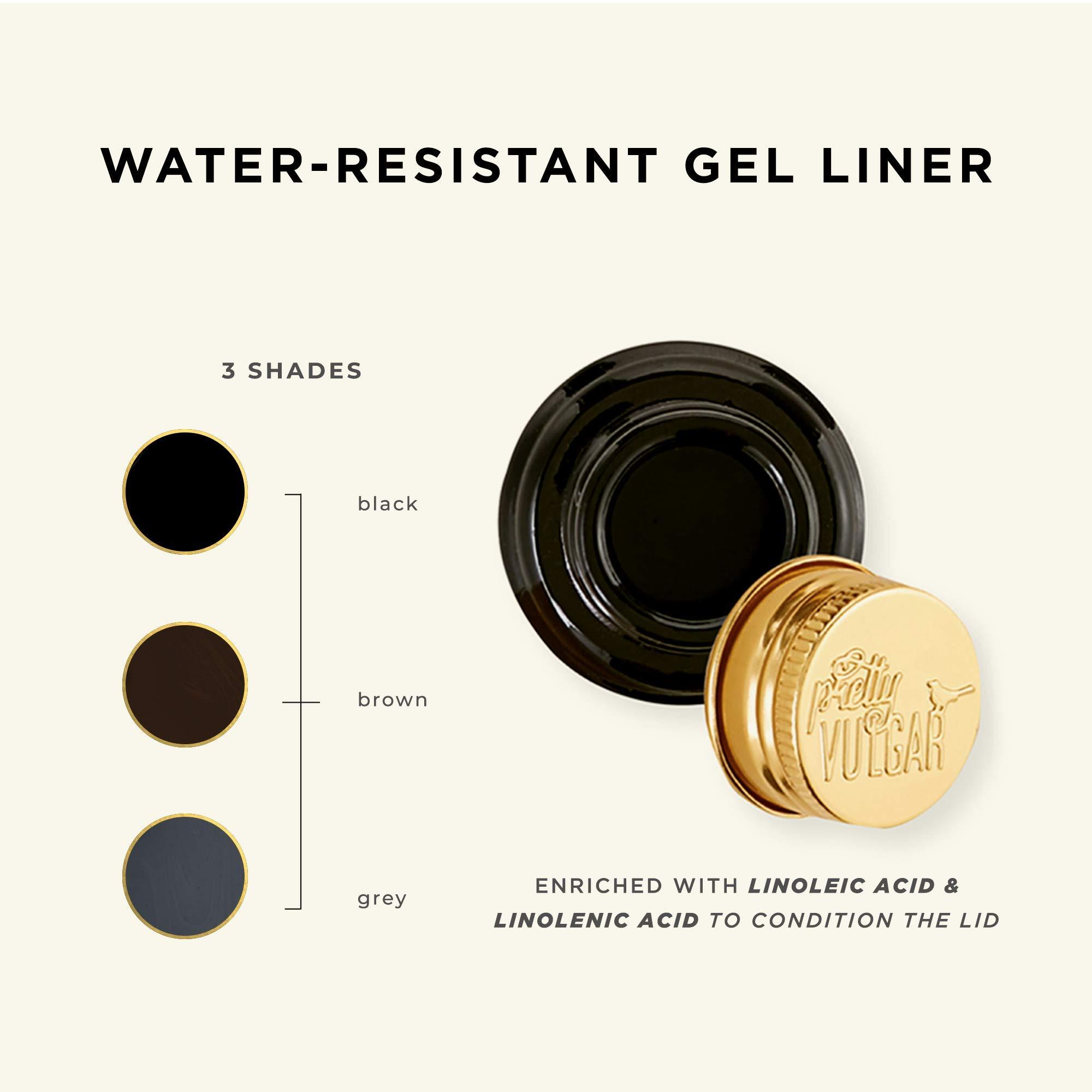 Pretty Vulgar Pretty Vulgar The Ink Gel Eyeliner, Eyeliner enriched with Vitamin C, Linoleic & Linolenic Acids, Highly-Pigmented, Long-Wearing, Quick-Drying, Water-Resistant, 6g / 0.2 Oz.