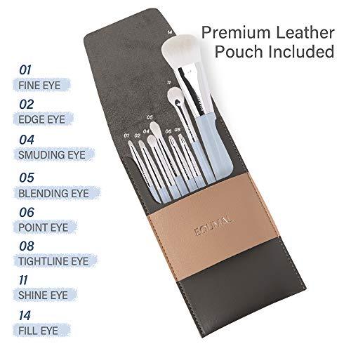 EQUMAL EQUMAL Makeup brush set 8pcs with Soft Synthetic hair, Comfortable handle, Eye shadows Face brush Kit 03, CONTOURING FREEPASS COLLECTION