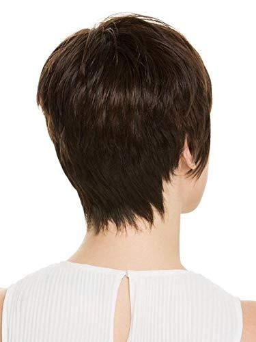 Ellen Wille & Maxwigs Point Wig Color Sand Multi Rooted - Ellen Wille Wigs 4.5" Short Asymmetrical Cut Cropped Synthetic Monofilament Crowne Average Cap Sharp Bangs Natural Hairline Peluca Bundle MaxWigs Hairloss Booklet