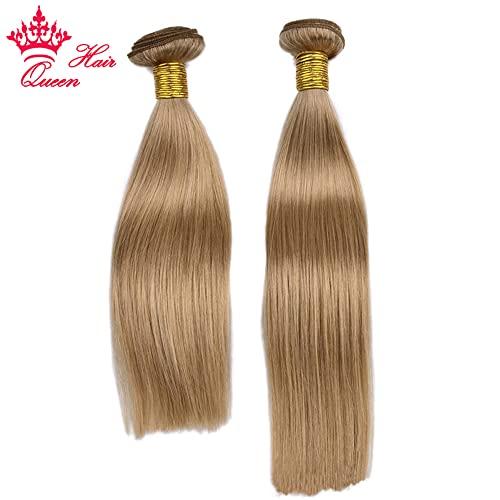 Queen Hair Queen Hair Products Mink Brazilian Hair Weave Bundles Hair Extension Honey Blonde Straight Color #27 Honey Blonde Hair Bundles (12 14 16inch)