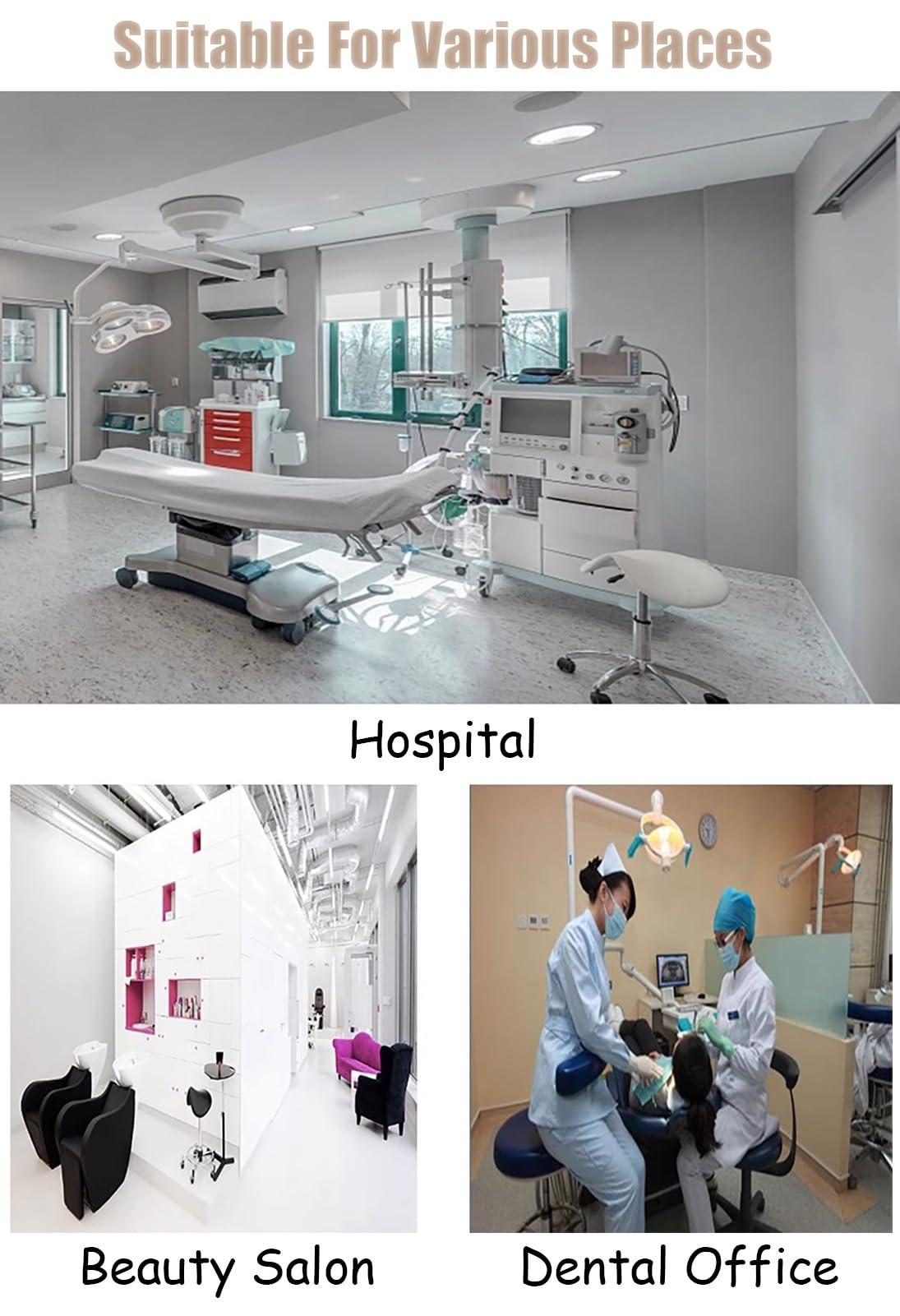 TUJOBA Saddle Ergonomic Chair with Tiltable Back Support, PU Leather Office Rolling Chair Adjustable Height, Beauty Dental Hospital Gas Lift Stool