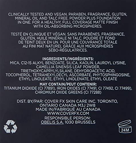 Cover FX Cover FX Pressed Mineral Foundation: Talc-free Powder Foundation That Provides Buildable Coverage, Weightless Matte finish N120, 0.42 oz