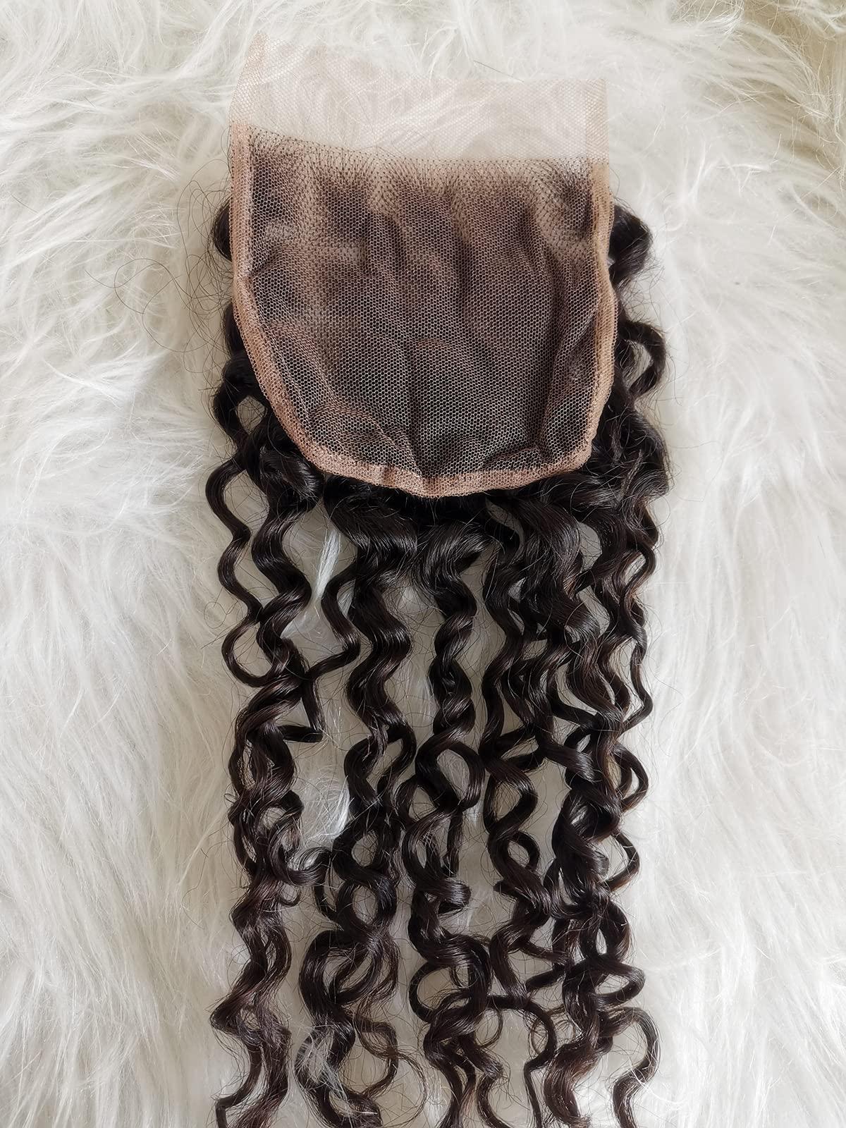 Clytie Lift 613 Raw Indian Temple Curly Human Hair 4x4 Lace Closure Free Part Pre plucked Hairline Cuticle Aligned Virgin Hair (4x4 16" closure)