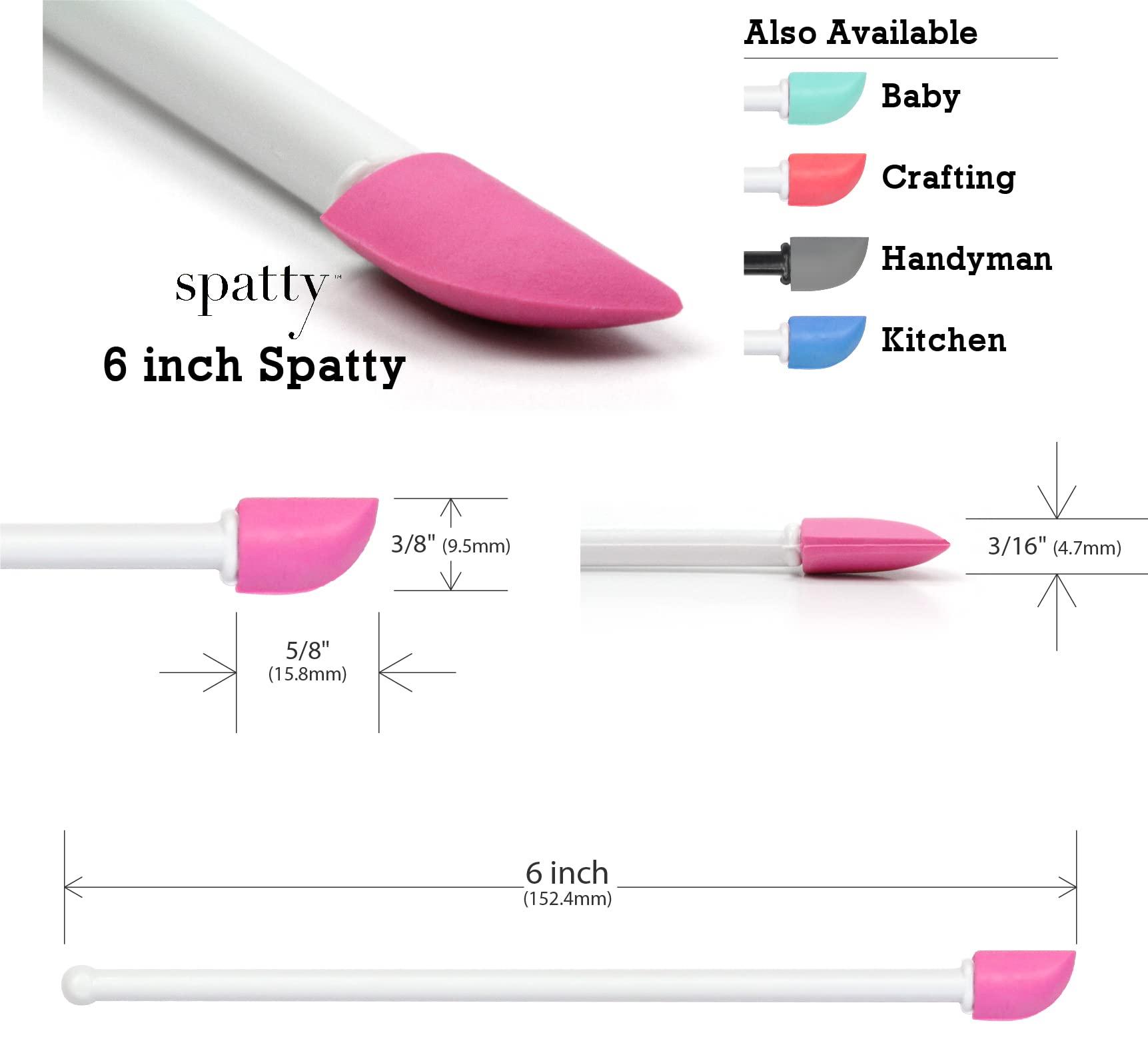 Spatty Spatty Lip Gloss and Mini Makeup Spatula (6 Inch Pink combo pack) Shark Tank Mom Made Scrapes Last Drop of Lipstick, Mini Spatula Makeup, Long Makeup Spatula, Makeup Spatulas, Makeup Stocking Stuffers