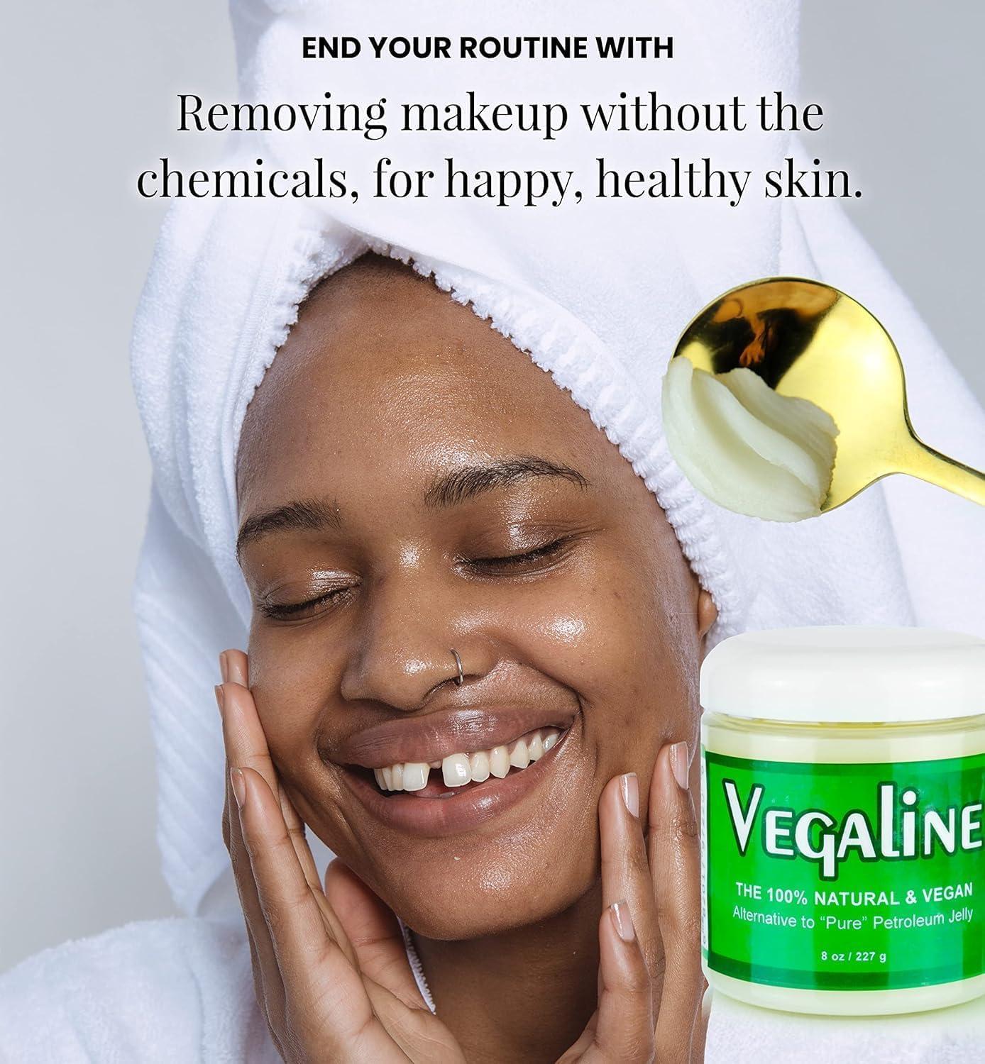 Beesaluxe Vegaline - 100% Natural, Vegan & Hypoallergenic Alternative to Petroleum Jelly - Unpetroleum - Lips, Hands, Baby, Makeup Remover and More (2 Ounce)