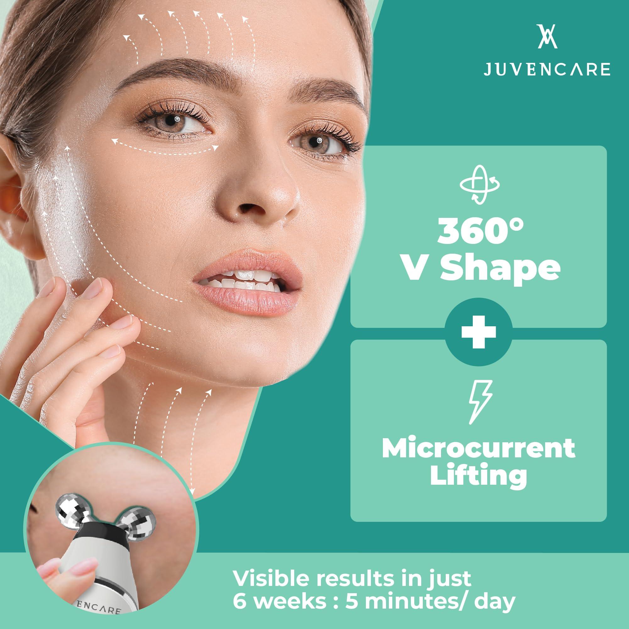 JuvenCare Microcurrent Facial Device- 6 in 1 Advanced Face Microcurrent Device- Microcurrent Facial Machine- Skin Care (Dark Green)